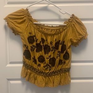 AMERICAN EAGLE OFF THE SHOULDER CROP
